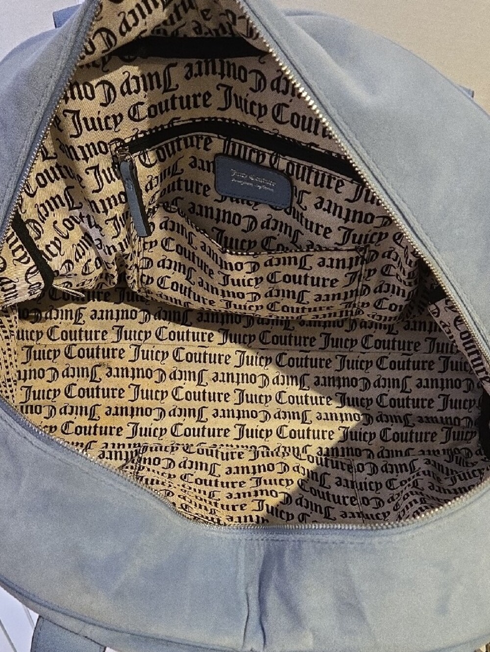 Juicy Couture Dusty Blue Suede Travel Tote - Picture 5 of 8
